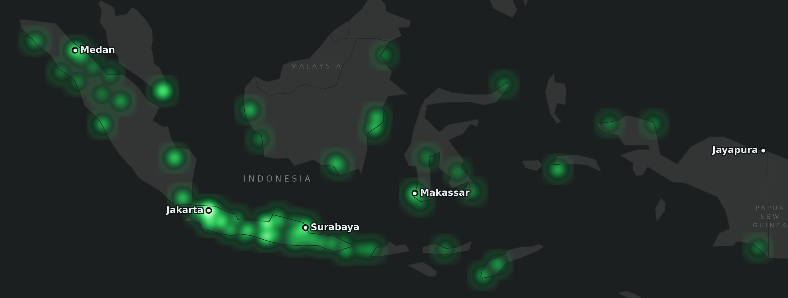 Heatmap of Student-led Protests in Indonesia, June 2026